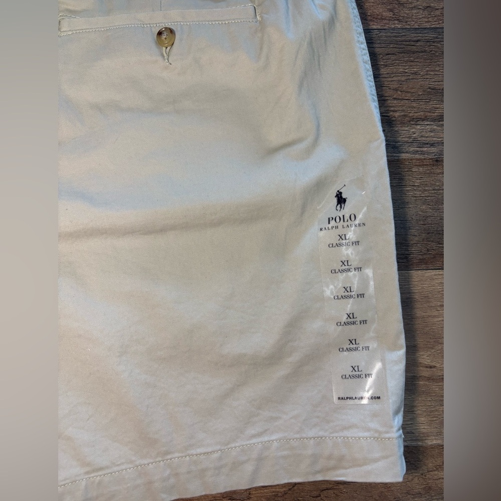 Polo Ralph Lauren Stretch Classic-Fit Chino 6" Inseam Shorts Khaki Tan waist XL - Picture 7 of 10